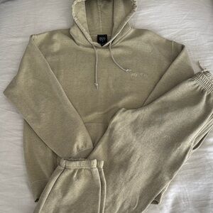 BDG Olive Green Khaki Hoodie Matching Set